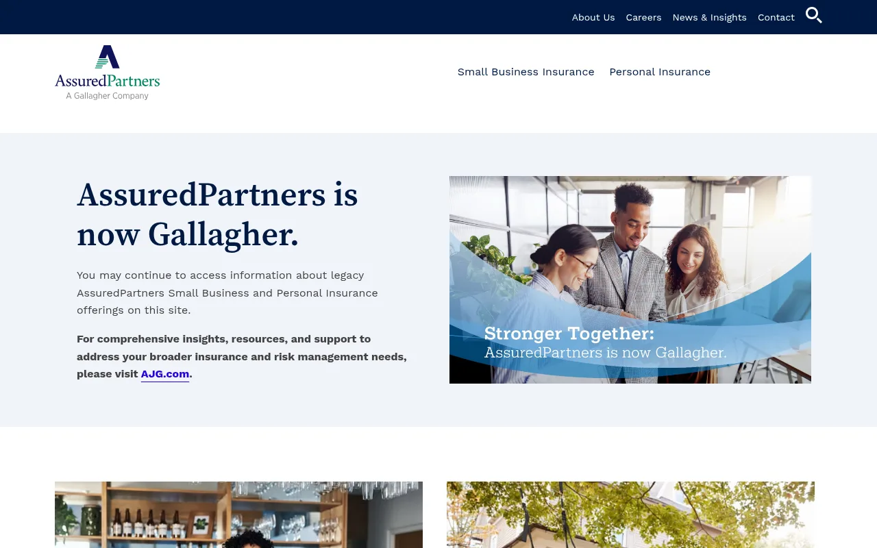 AssuredPartners website homepage, Lake Forest, CA