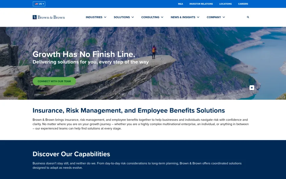 Brown & Brown Insurance Services of California website homepage, Santa Ana, CA
