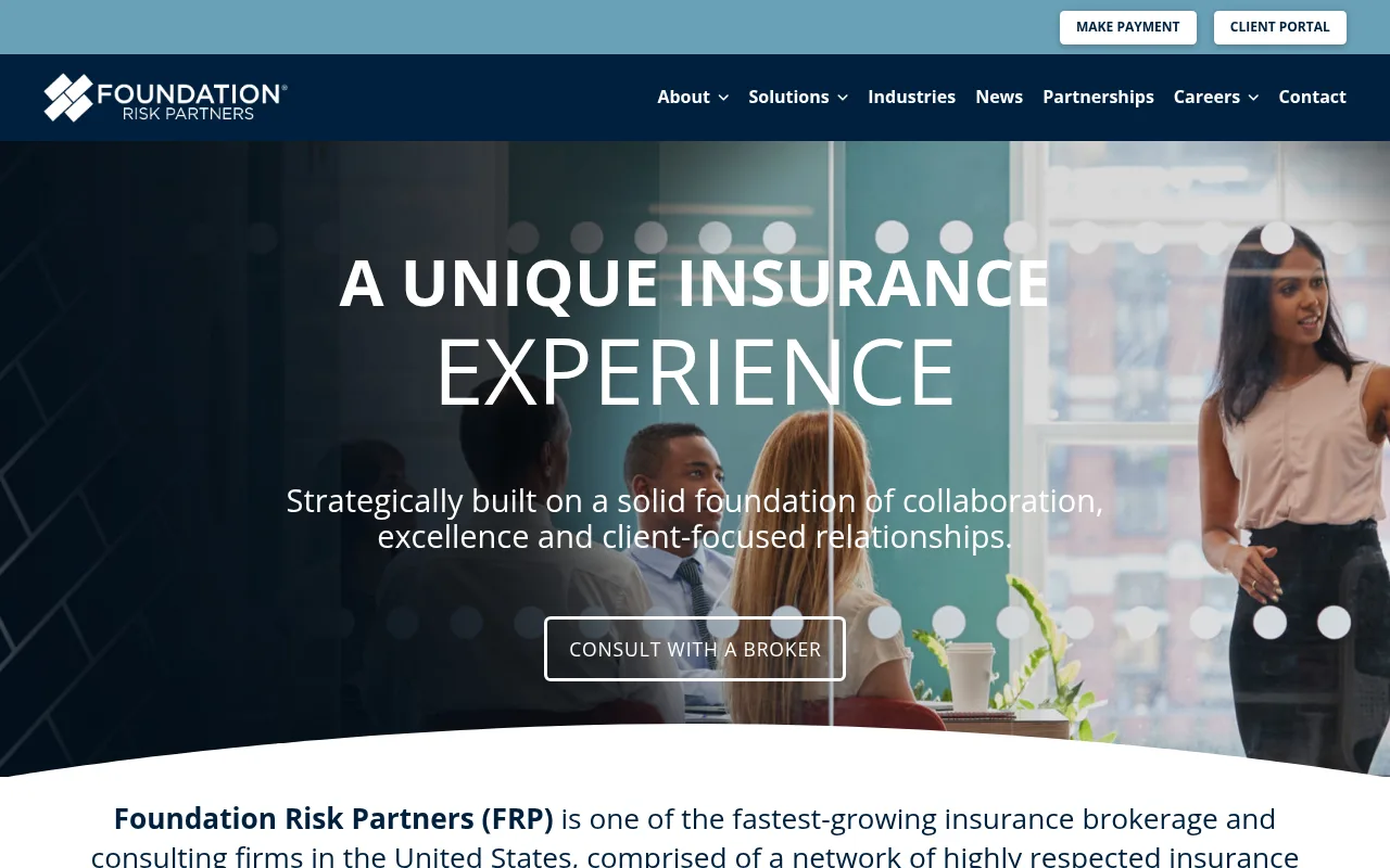 Foundation Risk Partners homepage