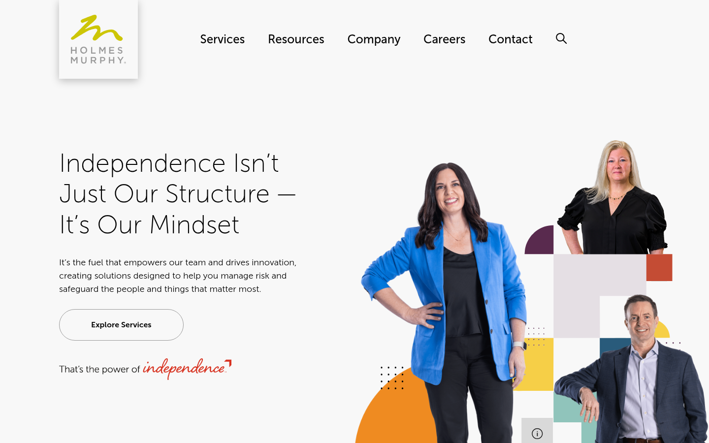 Holmes Murphy & Associates website homepage, Waukee, IA