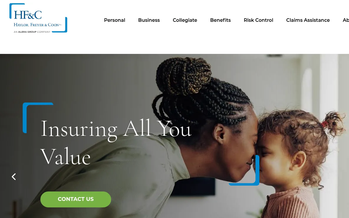 Haylor, Freyer & Coon (Alera Group) website homepage, Syracuse, NY