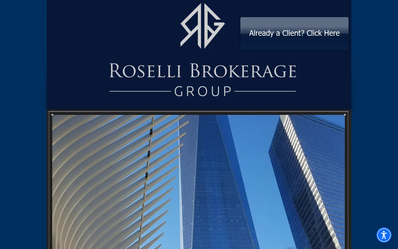Roselli Brokerage Group website homepage, New York, NY