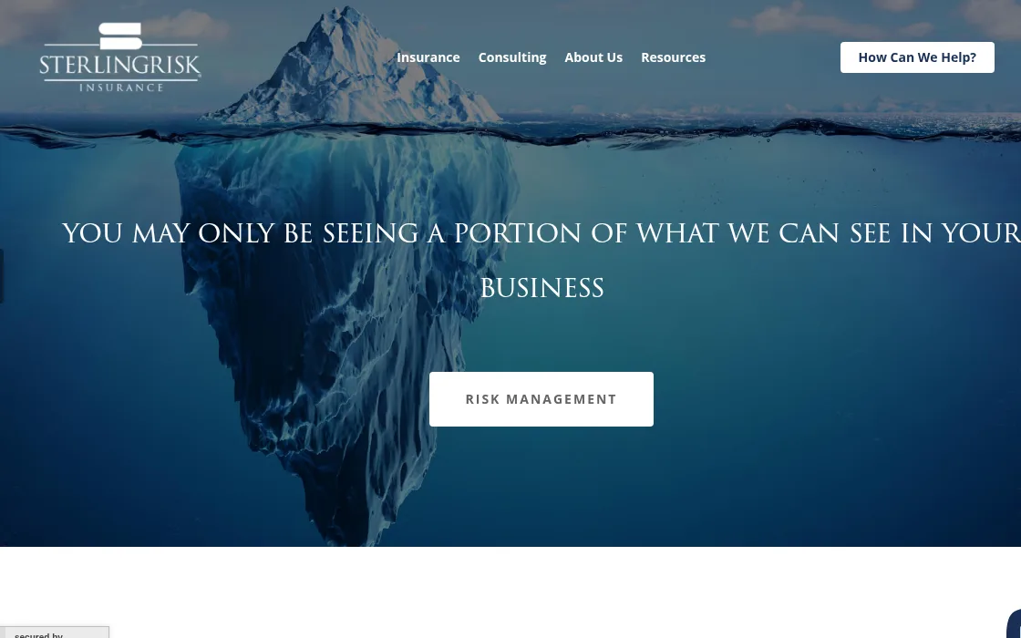 Sterling & Sterling (a Risk Strategies company) website homepage, Woodbury, NY