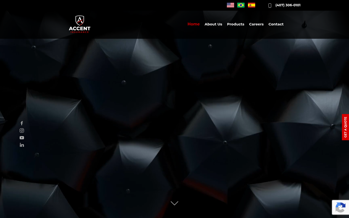 Accent Brokers Insurance website homepage, Cincinnati, OH