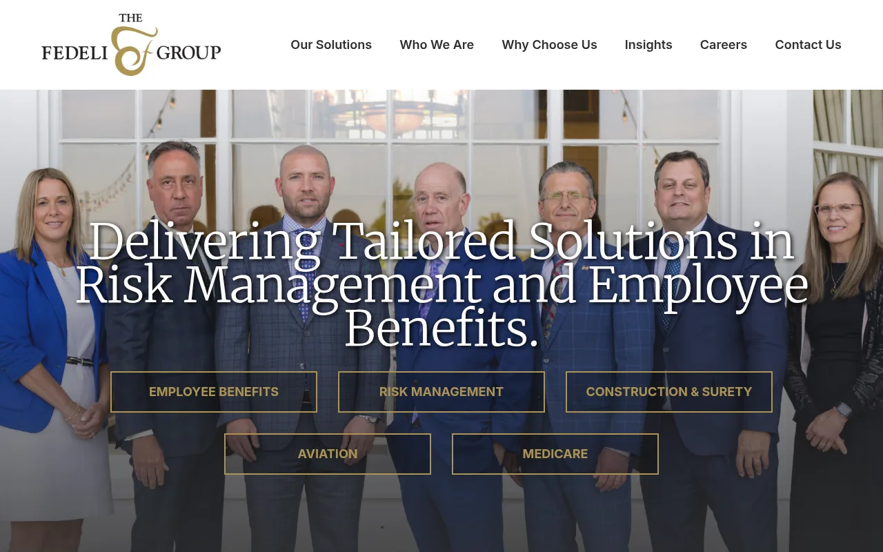 The Fedeli Group website homepage, Independence, OH