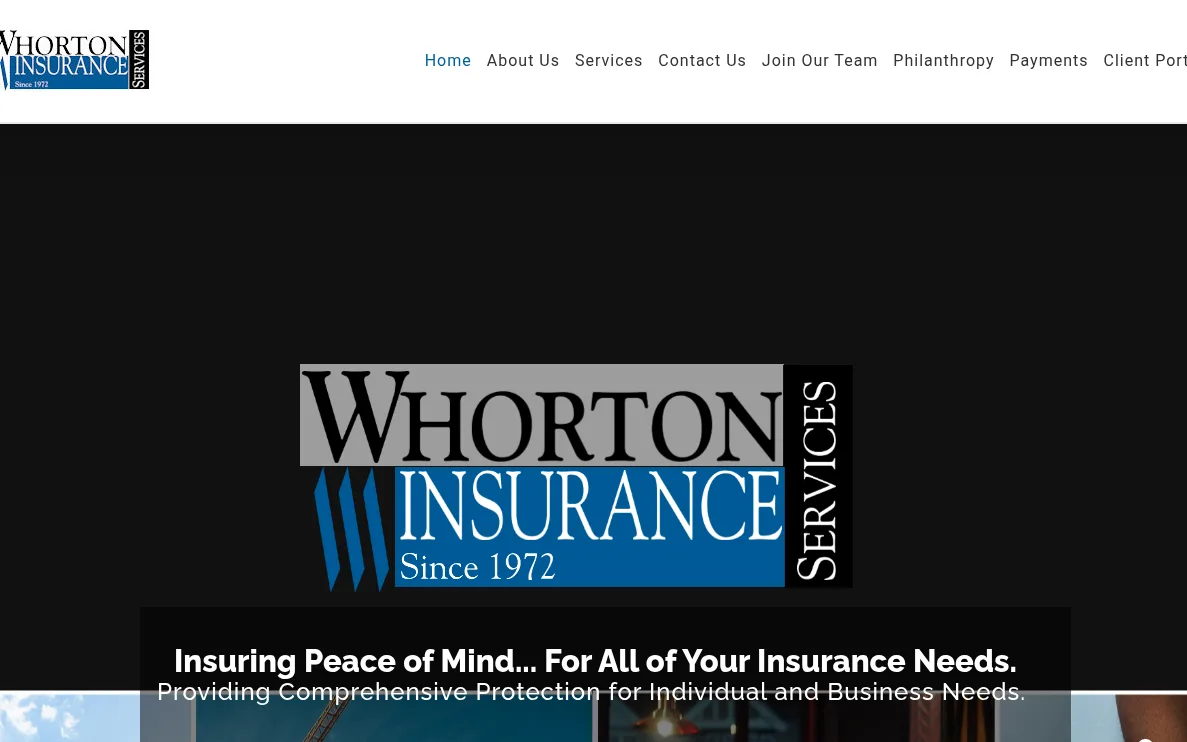 Jim Whorton & Associates website homepage, Austin, TX