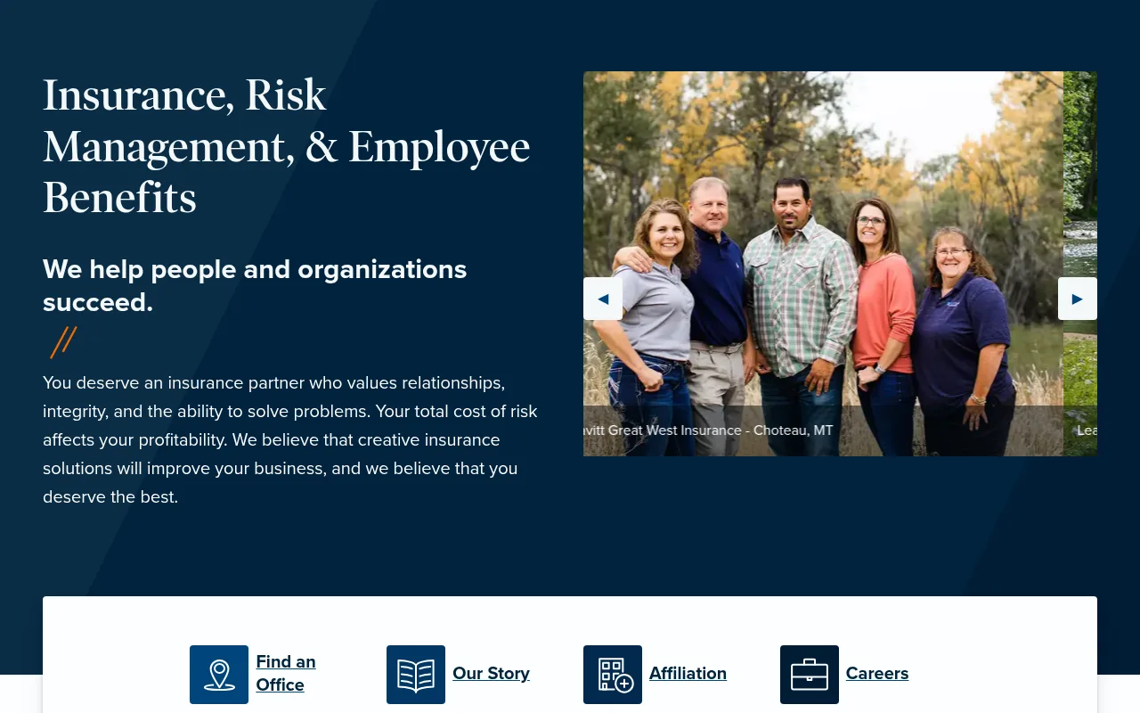 The Leavitt Group website homepage, Cedar City, UT