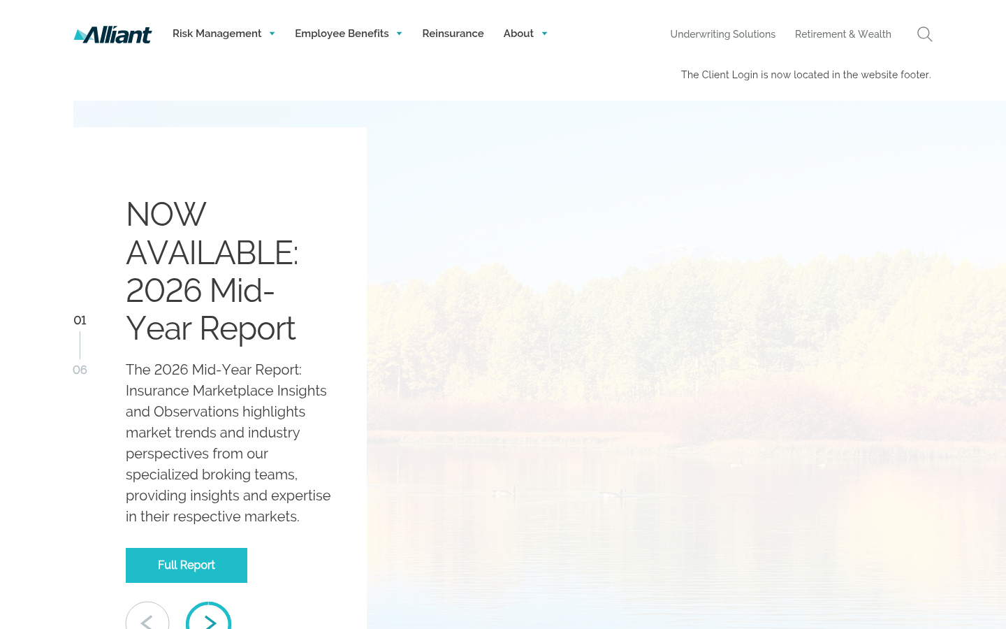 Alliant Insurance Services website homepage, Seattle, WA