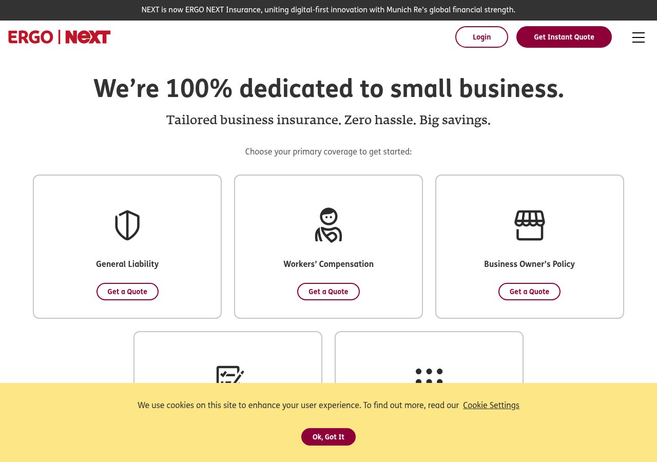 Website preview for Next First Insurance Agency, Inc.