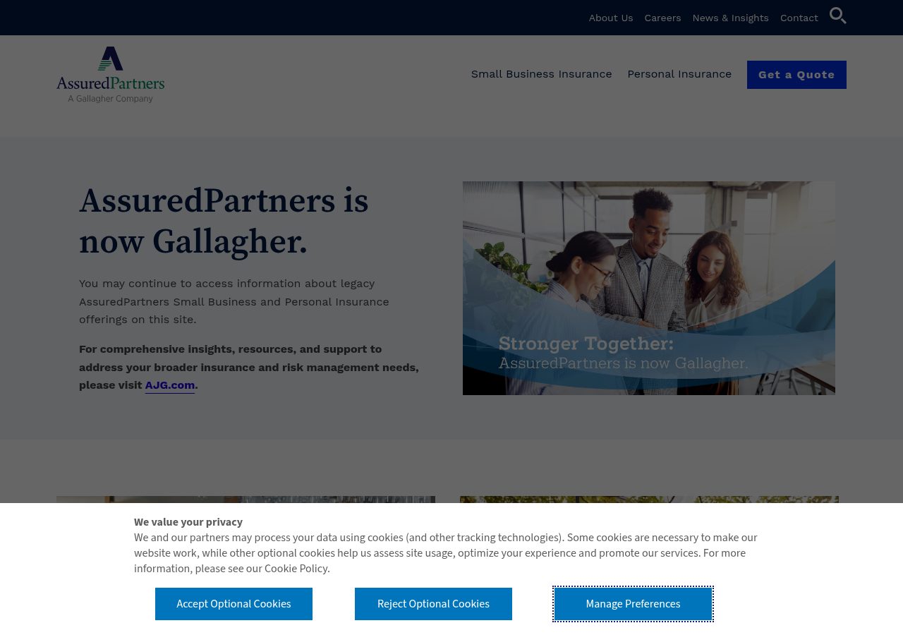 Website preview for AssuredPartners New England, Inc.