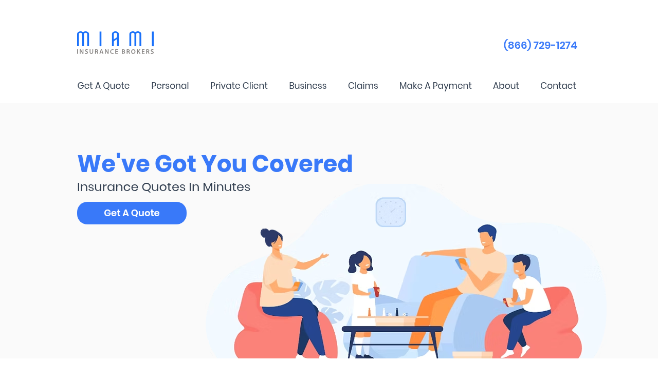 Website preview for Miami Insurance Brokers