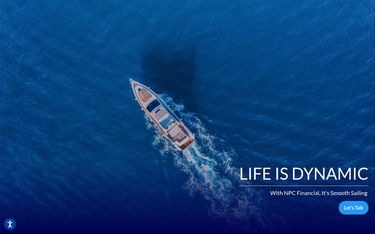 NPC Financial website homepage, Miami, FL
