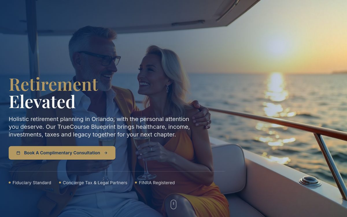 Strong Point Financial website homepage, Orlando, FL