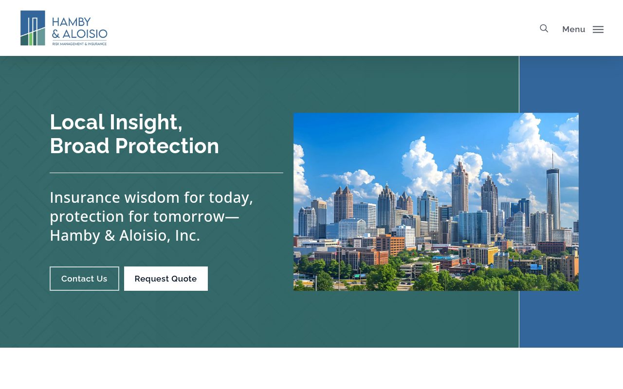 Hamby & Aloisio, Inc. website homepage, Dunwoody, GA