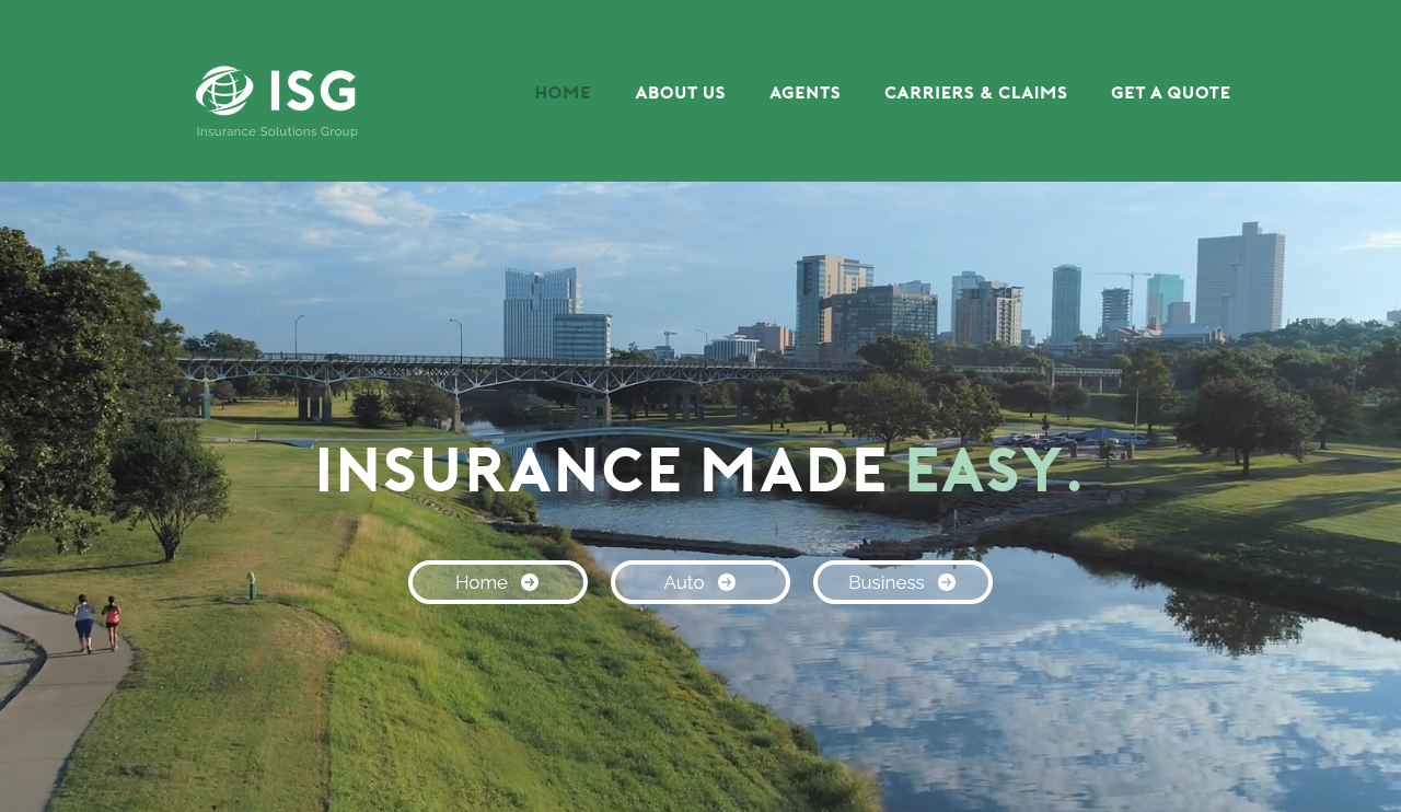 Website preview for Insurance Solutions Group, LLC (ISG)