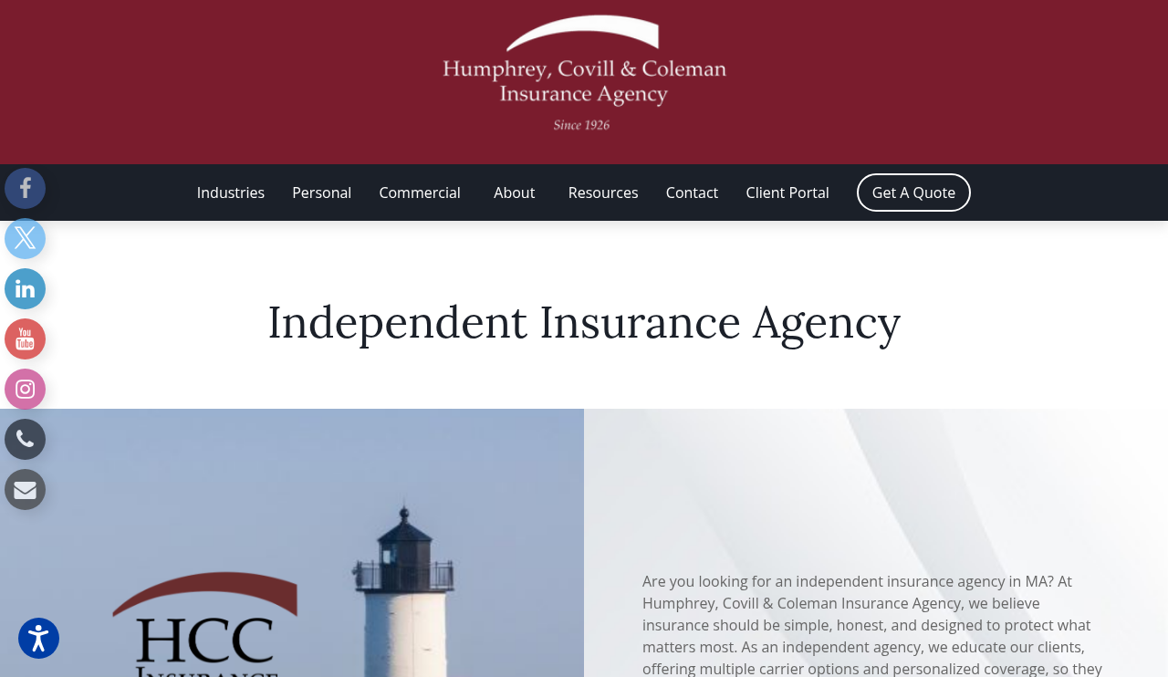 Website preview for Humphrey, Covill & Coleman Insurance Agency