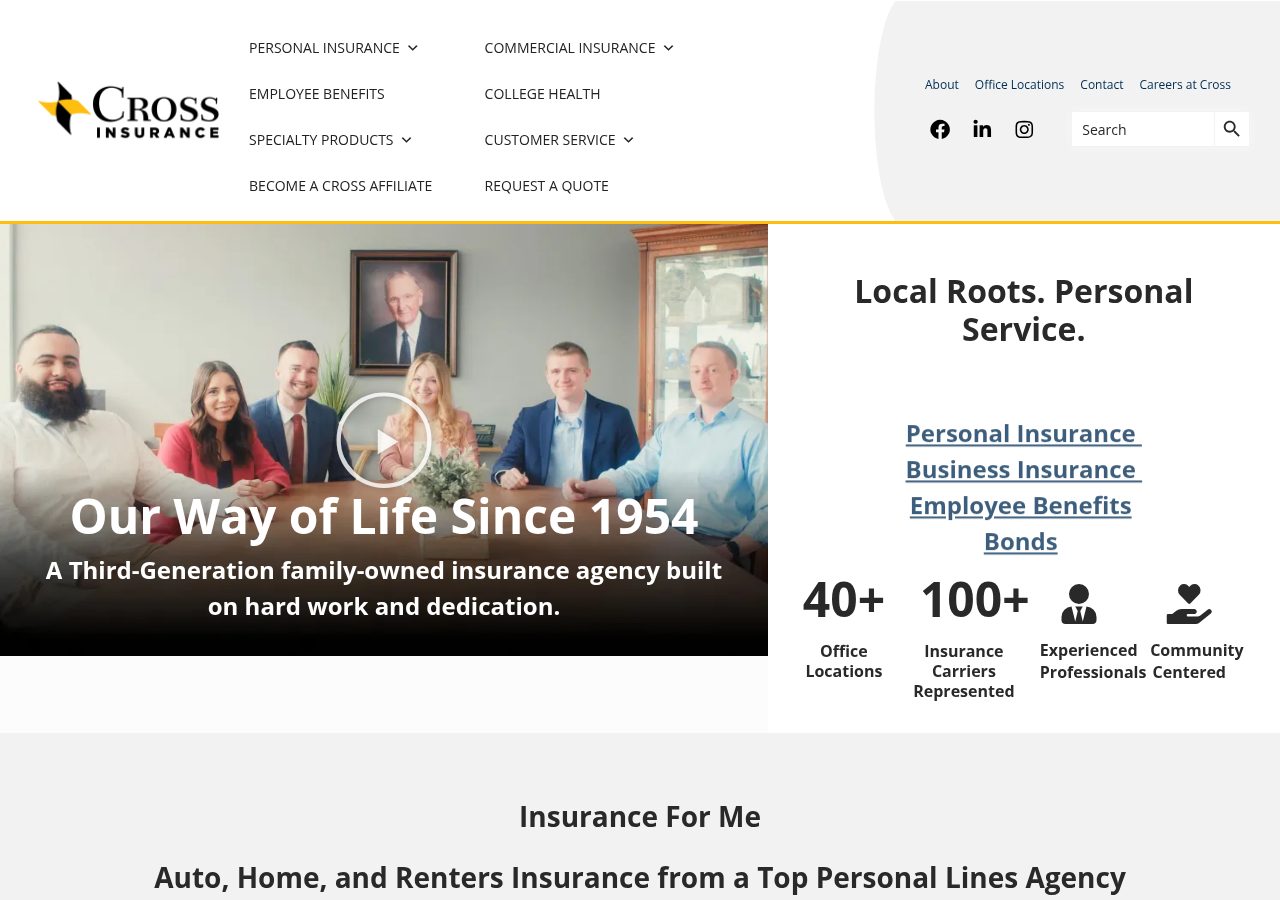 Website preview for Cross Insurance, Inc. - Massachusetts