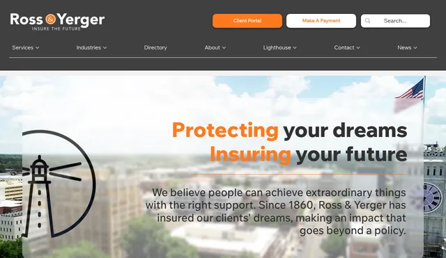 Website preview for Ross & Yerger