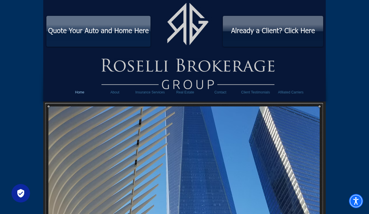 Website preview for Roselli Brokerage Group