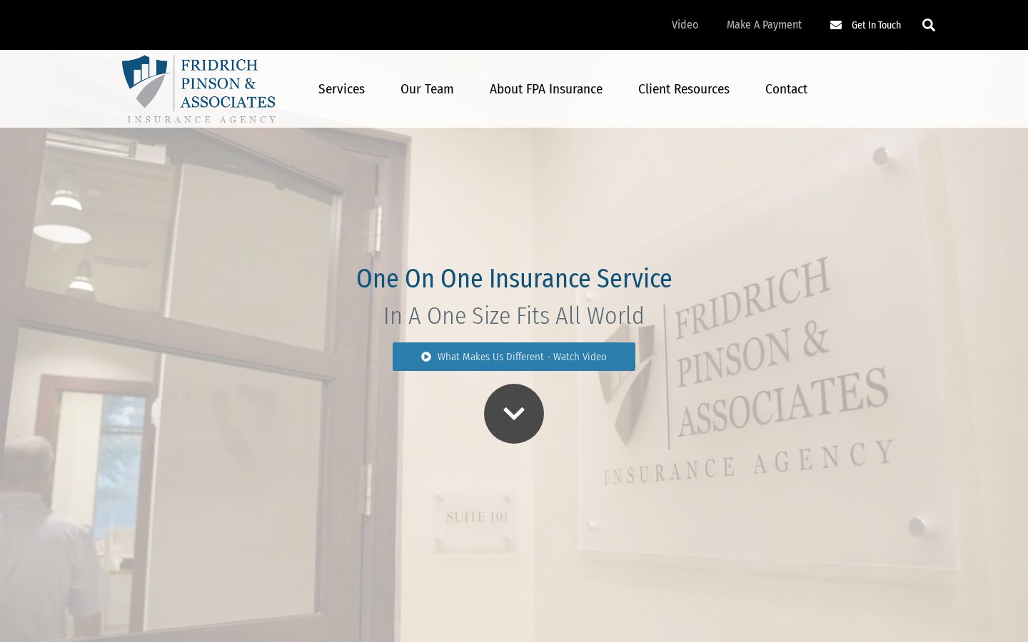 Fridrich, Pinson & Associates website homepage, Nashville, TN