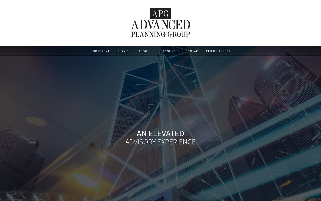 APG Wealth Management of Raymond James website homepage, Dallas, TX