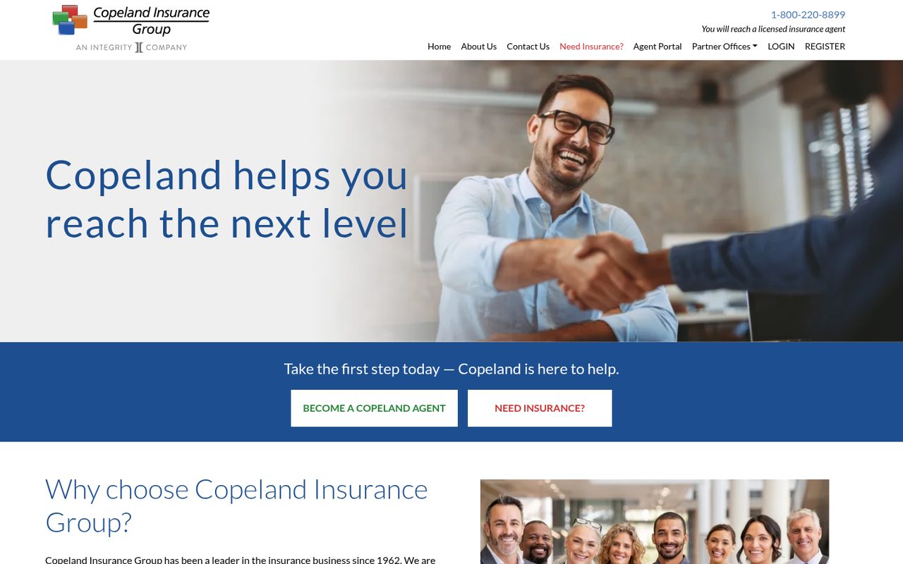 Copeland Group USA website homepage, Dallas, TX