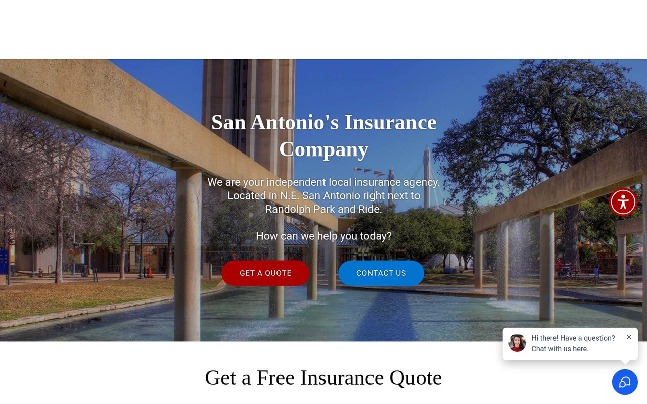 Johnson Insurance & Financial Services website homepage, San Antonio, TX