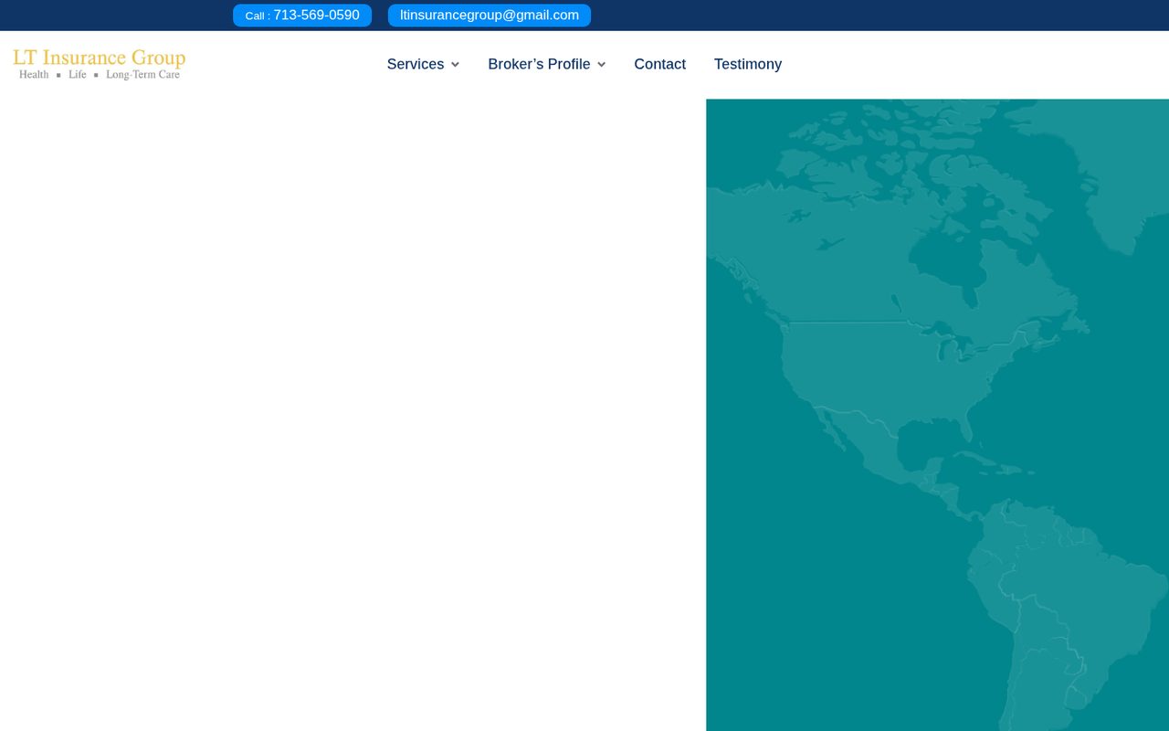 Lt Insurance Group, LLC website homepage, Houston, TX