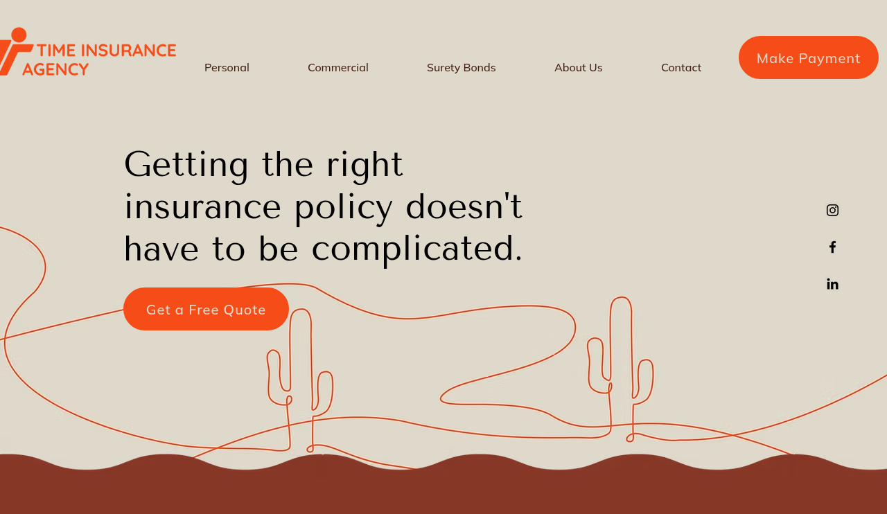 Time Insurance Agency website homepage, Austin, TX