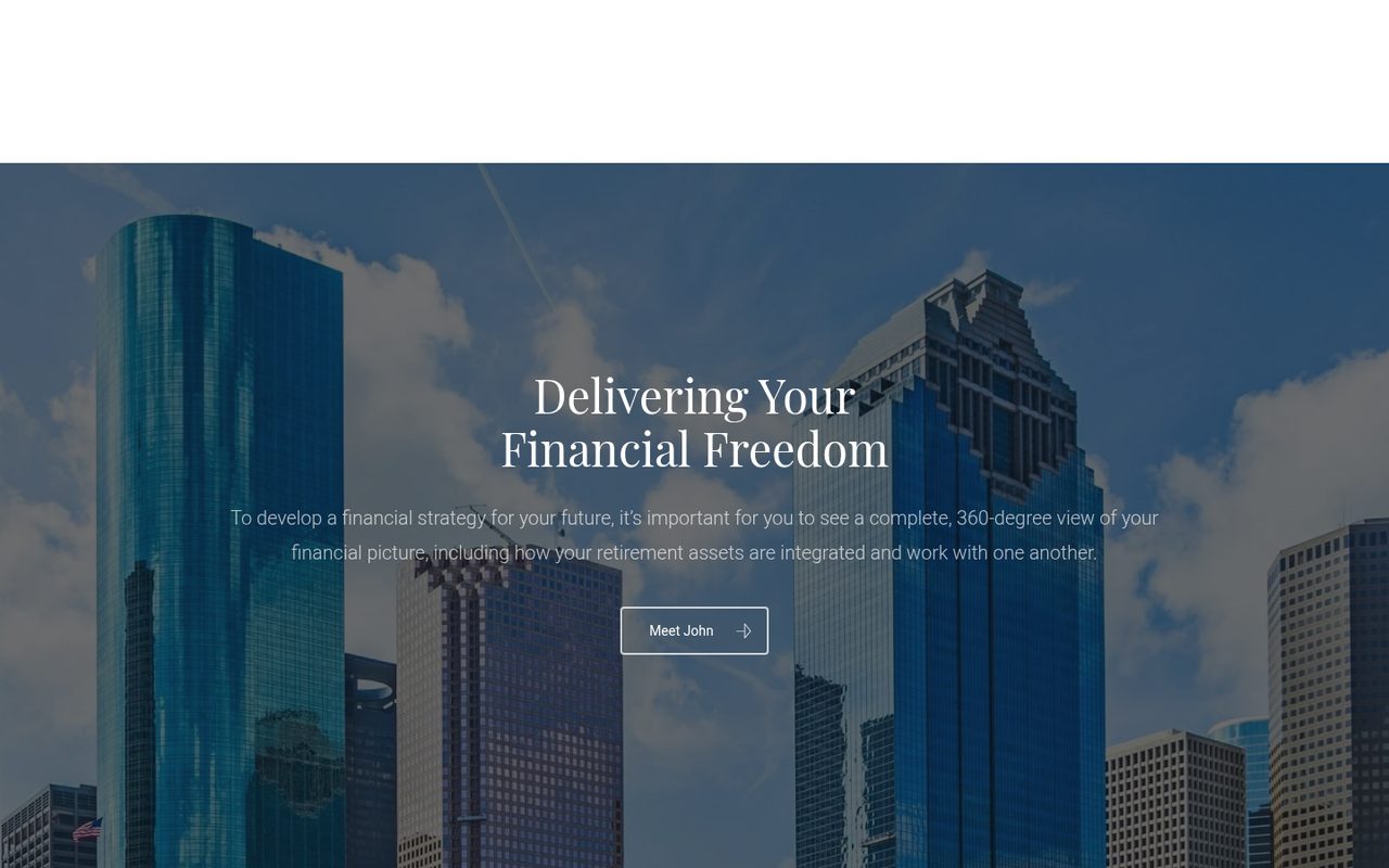 Wessels Financial Services website homepage, Houston, TX
