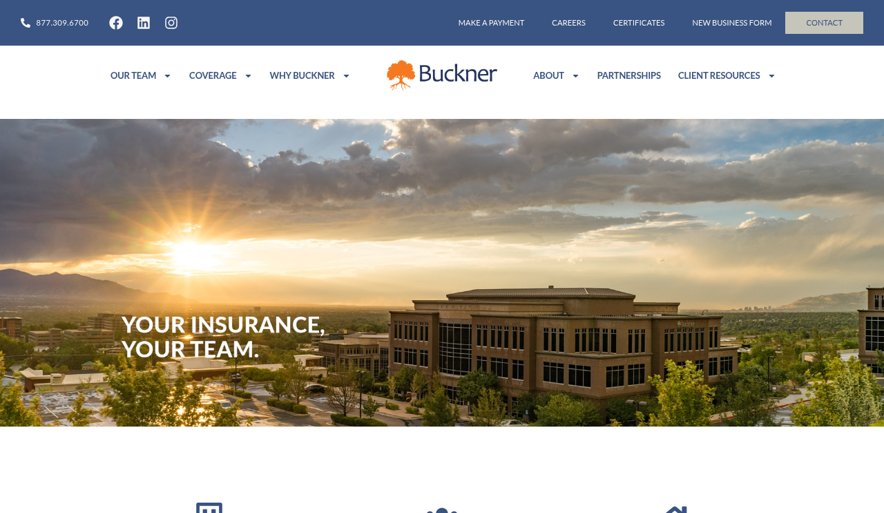 Website preview for The Buckner Company