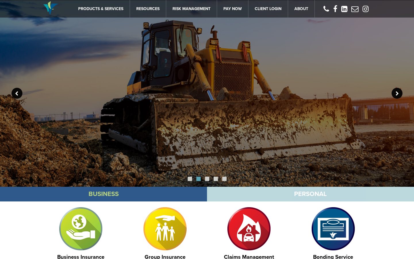 Ware Insurance website homepage, Virginia Beach, VA